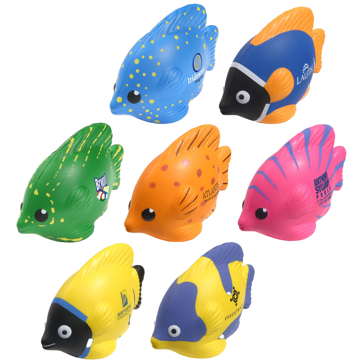 multiple tropical fish stress relievers