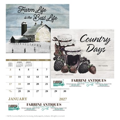 Good Value™ Country Days - Stapled Calendar