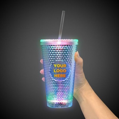 16 Oz. Light Up Diamond Tumbler(Pad Print)