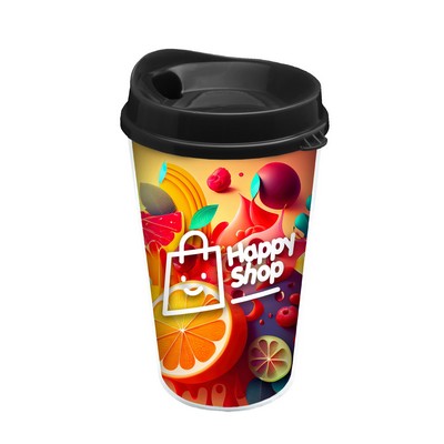 Garyline® Transparent Tumbler with Sip Lid and Full-Color Paper Insert - 16 oz.