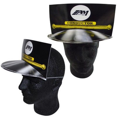 Train Conductor Paper Hat w/ Elastic Band & Stock Graphic
