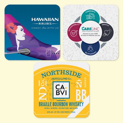 Vynex® DuraTec® 4"x4"x1/8" Hard Surface Drink Coaster